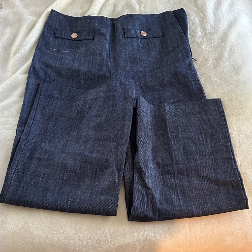 LOFT Blue Trouser Pants wide leg